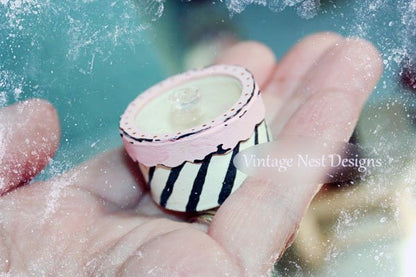 Pink & Black Cookie Box No.1 Dollhouse Miniature Handmade image 6