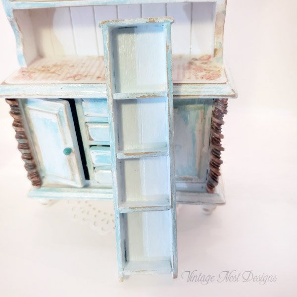 Blue Shelf No.84 Dollhouse Miniature Handmade image 0