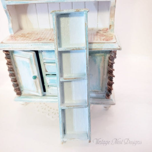 Blue Shelf No.84 Dollhouse Miniature Handmade image 0