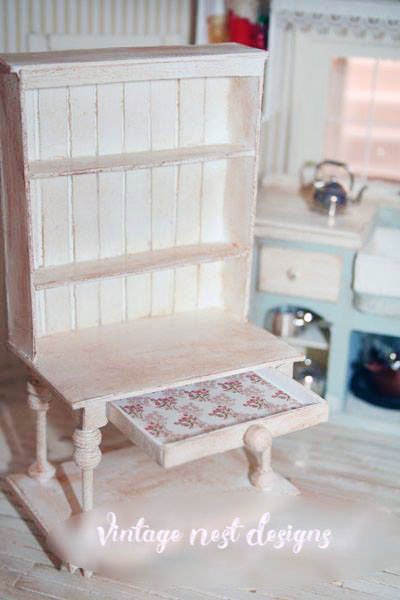 Cabinet No.1 Dollhouse Miniature Handmade image 0