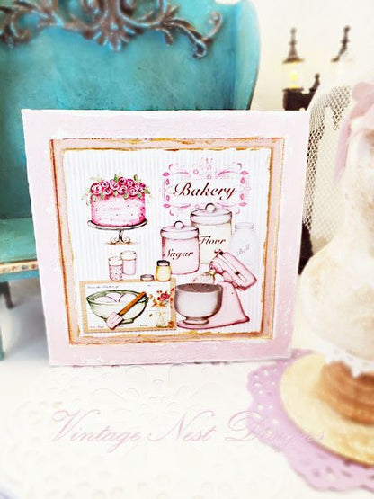 Bakery Pink Mixer No.1:5 Dollhouse Miniature Handmade image 7