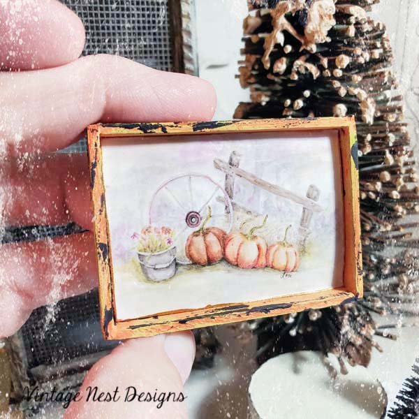 Pumpkin Patch No.3:1 Dollhouse Miniature Handmade image 1