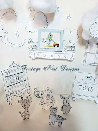 Nursery Mouse No.1:2 Dollhouse Miniature Handmade image 3
