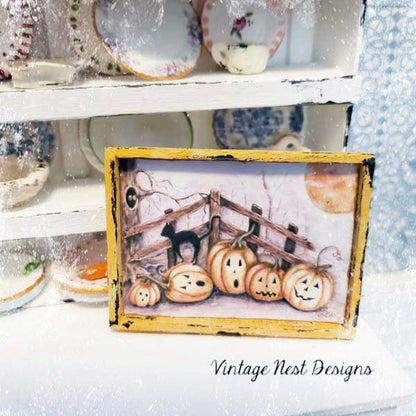 Halloween Pumpkins No.6:2 Dollhouse Miniature Handmade image 4