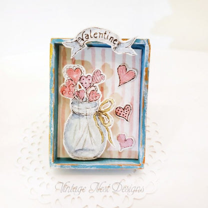 Valentine Heart No.4 Dollhouse Miniature Handmade image 0