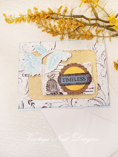 Miscellaneous Card No.4 Greeting Blank Inside Handmade One of a Kind image 3