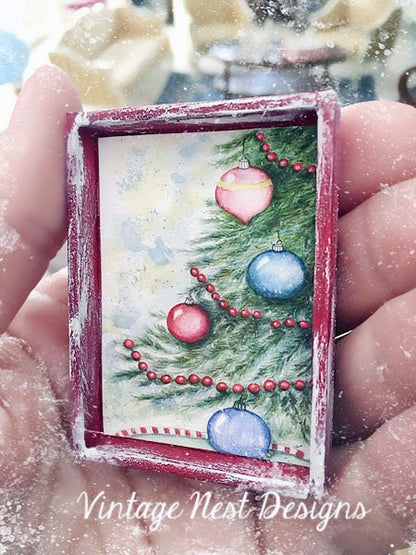 Christmas Scene No.2:1 Dollhouse Miniature Handmade image 2