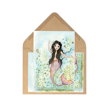 Digital Prints Under the Sea Mermaid No.1 Watercolor Painting image 4