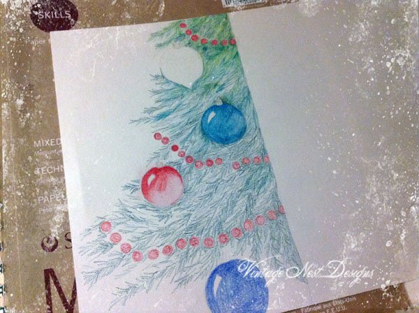 Christmas Scene No.2 Digital Prints Watercolor Painting image 2