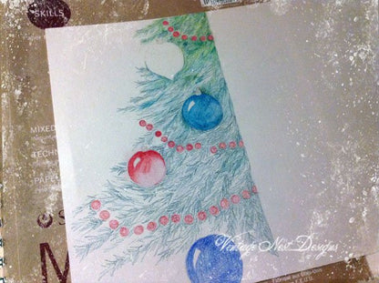 Christmas Scene No.2 Digital Prints Watercolor Painting image 2