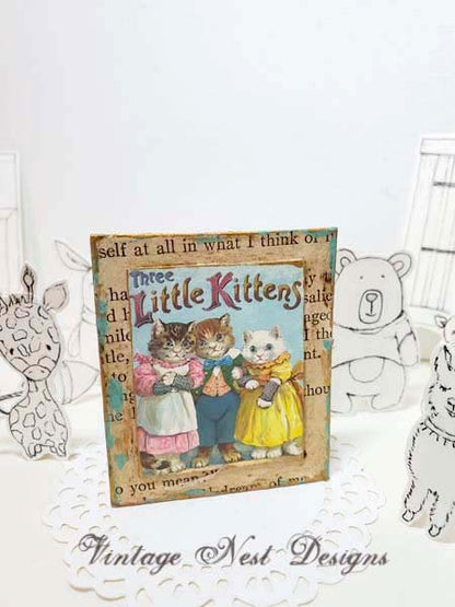Three Little Kittens No.1:3 Dollhouse Miniature Handmade image 5