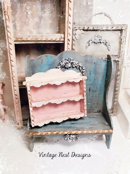 Cabinet Shelf No.62 Dollhouse Miniature Handmade image 1