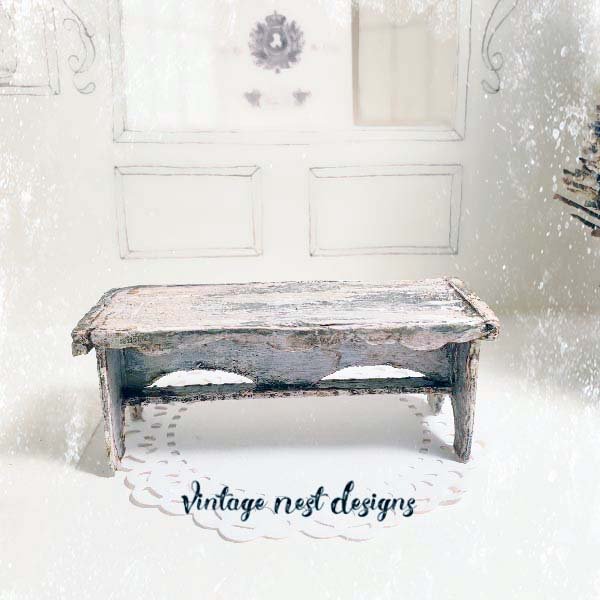 Bench No.8 Dollhouse Miniature Handmade image 0