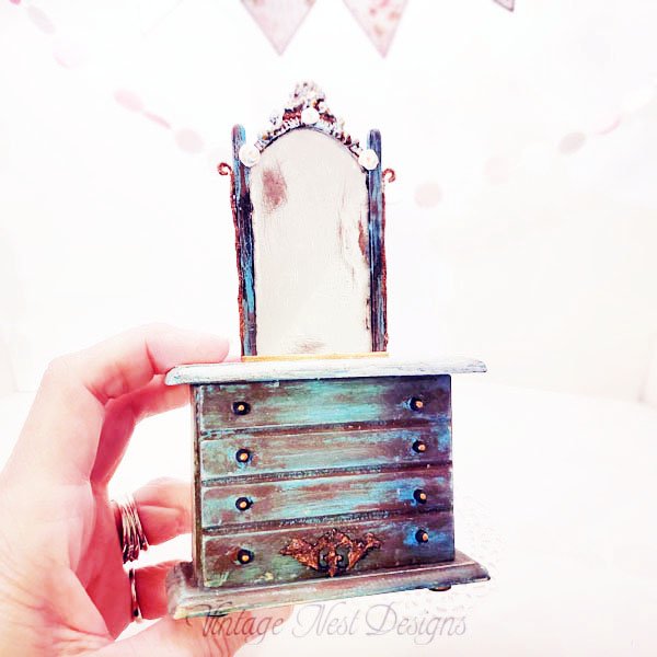Vintage Style Grungy Dresser No.1 Dollhouse Miniature Handmade image 6