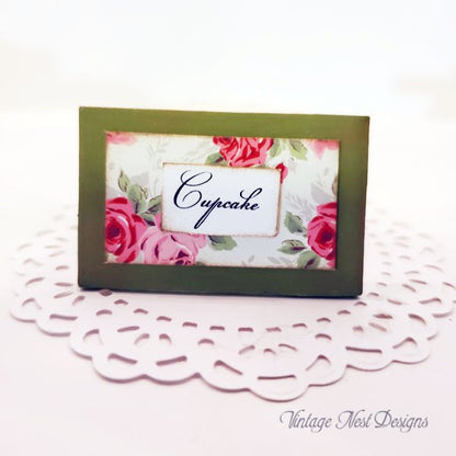 Cupcake Sign No.32 Dollhouse Miniature Handmade image 0