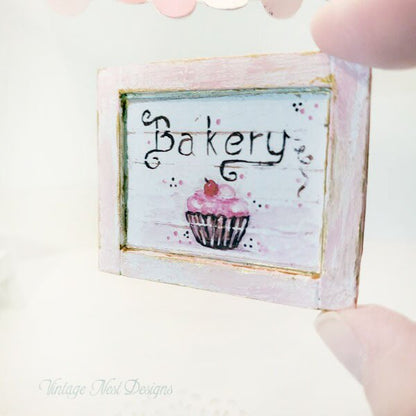 Bakery Sign No.1:3 Dollhouse Miniature Handmade image 2