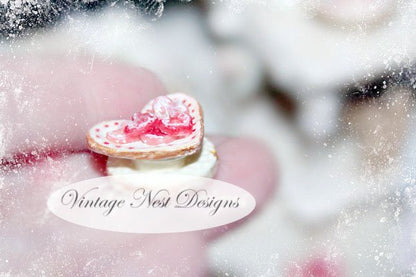 Valentine Heart Cookies No.1 Dollhouse Miniature Handmade image 4