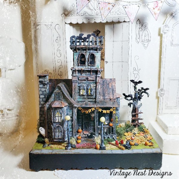 Haunted Halloween Dollhouse Mansion No.1 Handmade Miniature image 0