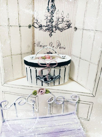 Hat Band Box No.53 Dollhouse Miniature Handmade image 6
