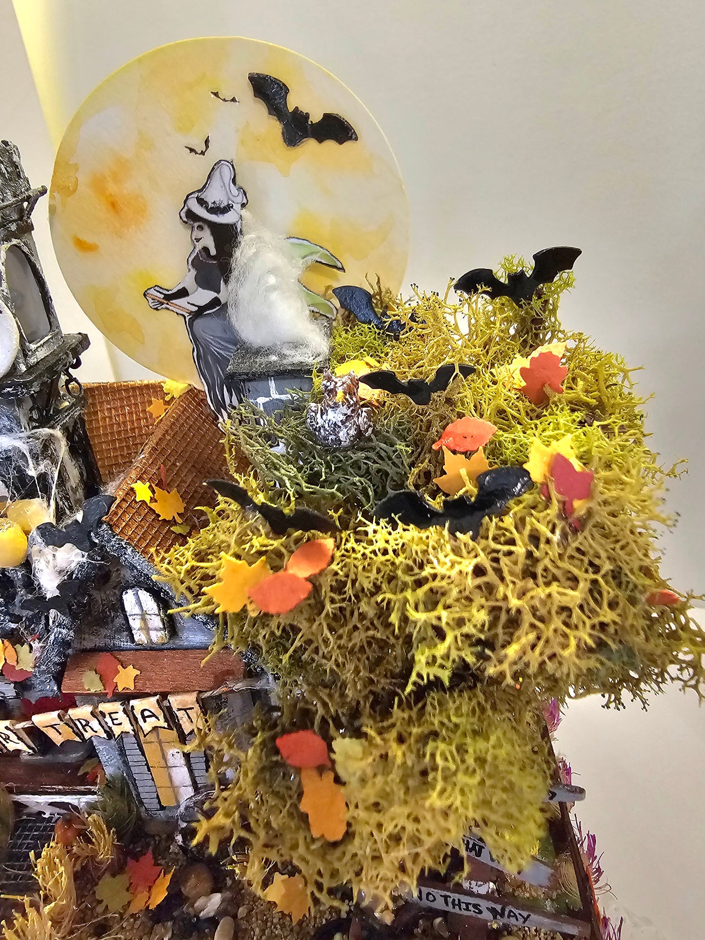 Miniature Haunted Halloween Dollhouse Mansion No.3 Handmade One of a Kind Collectible Artist Made