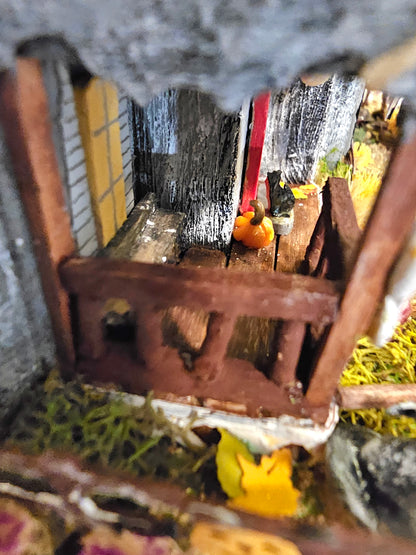 Miniature Haunted Halloween Dollhouse Mansion No.3 Handmade One of a Kind Collectible Artist Made