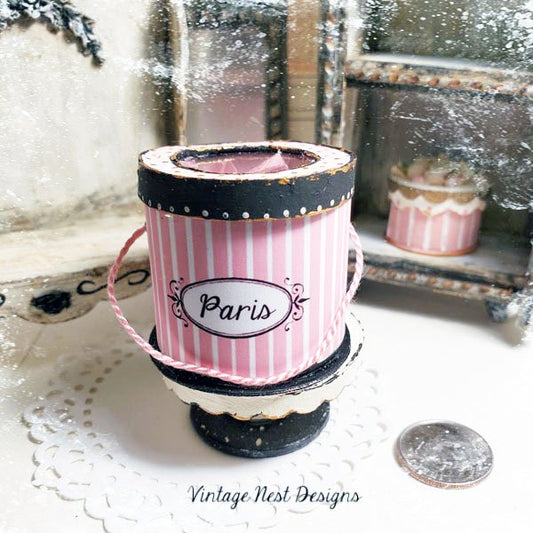 Hat Band Box No.68 Dollhouse Miniature Handmade image 0