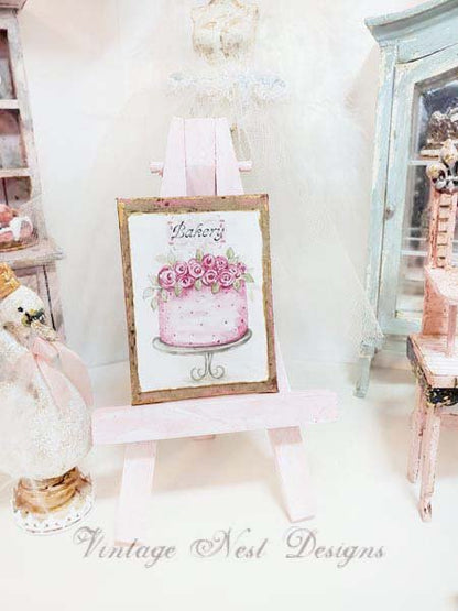 Cake No.7:9 Dollhouse Miniature Handmade framed Art image 4