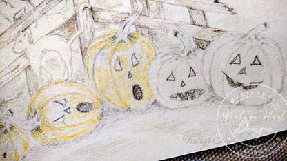 Halloween Pumpkins No.6 Digital Print Watercolor Painting image 6