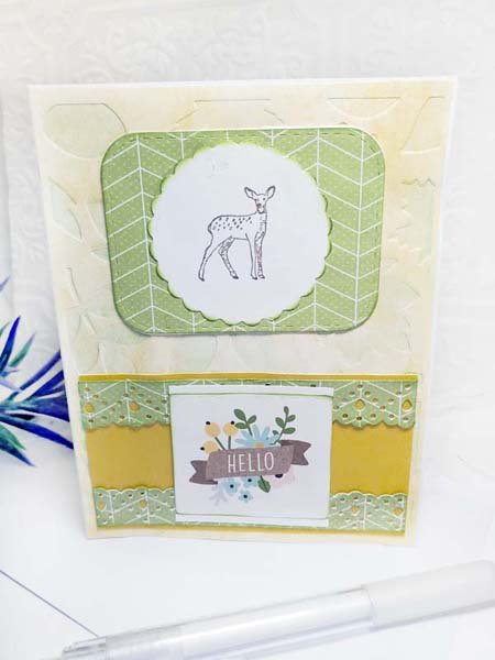 Animal Card No.1 Greeting Blank Inside Handmade One of a Kind image 1
