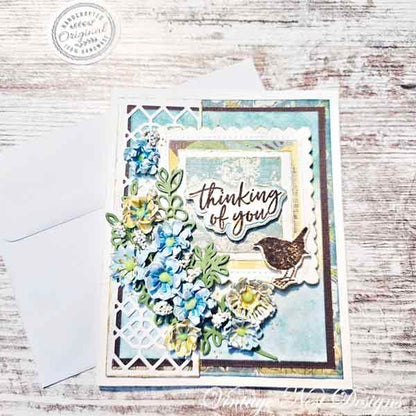 Thinking of You Card No.1 Greeting Blank Inside Handmade One of a Kind image 1
