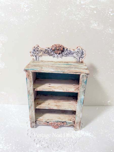 Cabinet No.50 Dollhouse Miniature Handmade Diorama Room Shadow Box image 1
