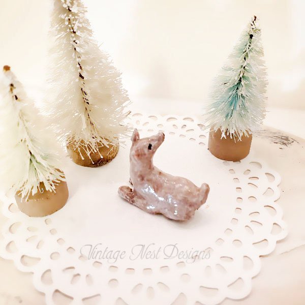 Deer No.1 Dollhouse Miniature Handmade image 3