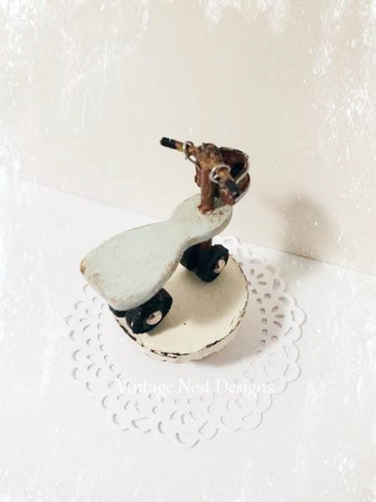 Scooter No.1 Wooden Toy Dollhouse Miniature Handmade image 7