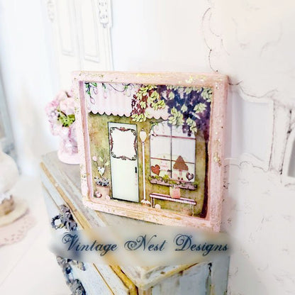 The Sweet Shop No.1:2 Dollhouse Miniature Handmade Wooden Framed Art image 4