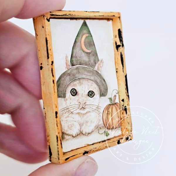 Halloween Kitten No.1:1 Digital Print Watercolor Painting image 3