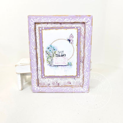 Miss Dior Perfume No.1:1 Dollhouse Miniature Handmade Wooden Framed Art image 1