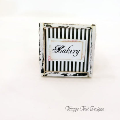 Bakery Sign No.5 Dollhouse Miniature Handmade image 0