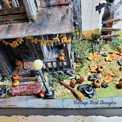 Haunted Halloween Dollhouse Mansion No.1 Handmade Miniature image 7