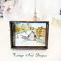 Cabin in the Woods No.1:2 Dollhouse Miniature Handmade Wooden Framed Art image 0