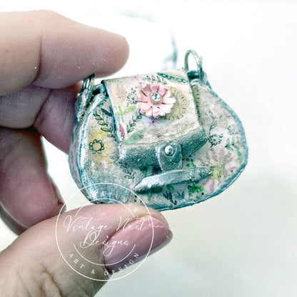 Purse No.23 Dollhouse Miniature Handmade for Dolls image 5