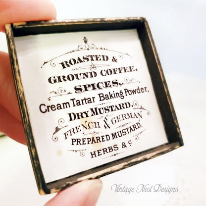 Coffee Sign No.3 Dollhouse Miniature Handmade image 4