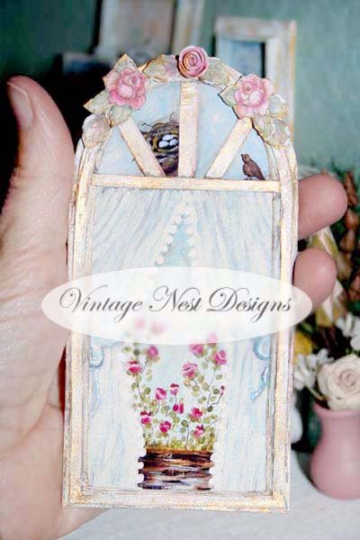 Faux Window No.3:1 Dollhouse Miniature Handmade image 4