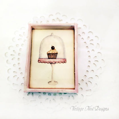 Cupcake Pedestal No.1:1 Dollhouse Miniature Handmade image 3