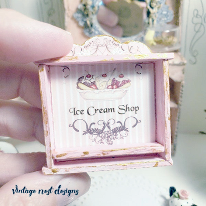 Shelf No.67 Ice Cream Shop Dollhouse Miniature Handmade image 3