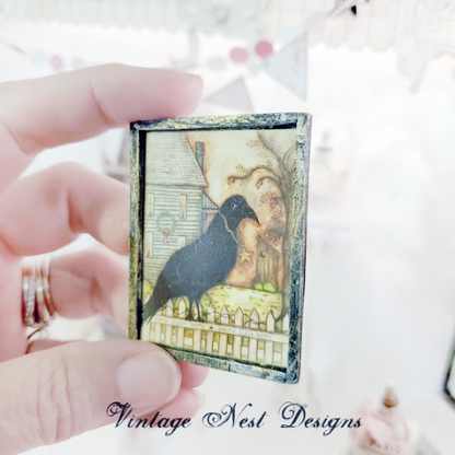 Home Sweet Home Crow No.1:1 Dollhouse Miniature Handmade image 2