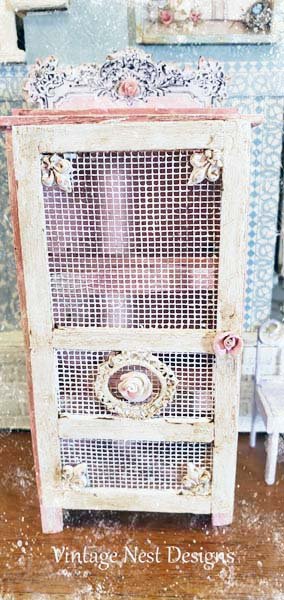 Cabinet No.55 Dollhouse Miniature Handmade image 0