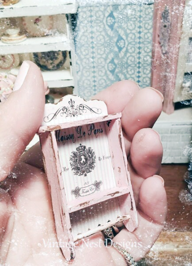 Cabinet Shelf No.56 Dollhouse Miniature Handmade image 1