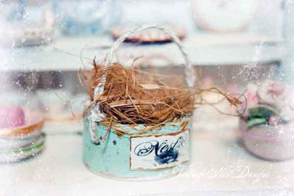 Bird Nest Box No.13 Dollhouse Miniature Handmade image 1
