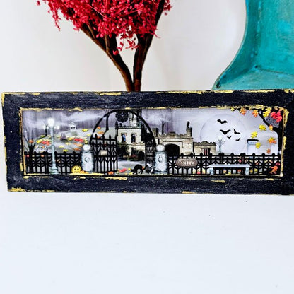 Spooky Nights No.1:1 Dollhouse Miniature Handmade Wooden Framed Miniature image 4