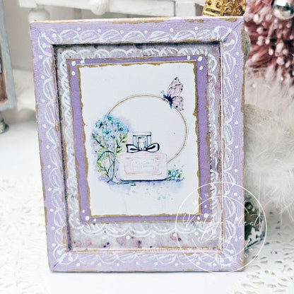 Miss Dior Perfume No.1:1 Dollhouse Miniature Handmade Wooden Framed Art image 2